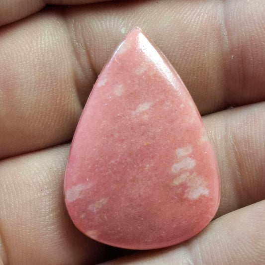 Cabochon Thulite de Lom Rainurée