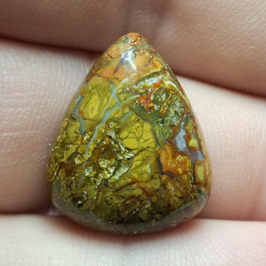 Cabochon agate plume de hongrie