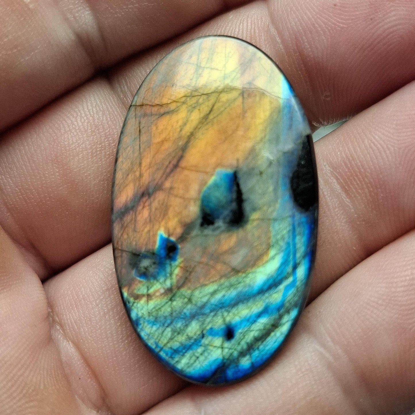 Cabochon spectrolite de yläama finlande