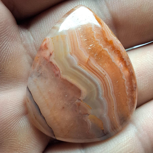 Cabochon agate lace de montredon-labessonnié