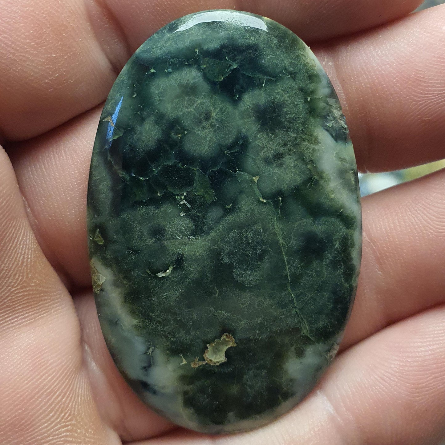 Cabochon jaspe océan