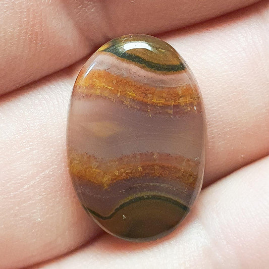 Cabochon agate condor