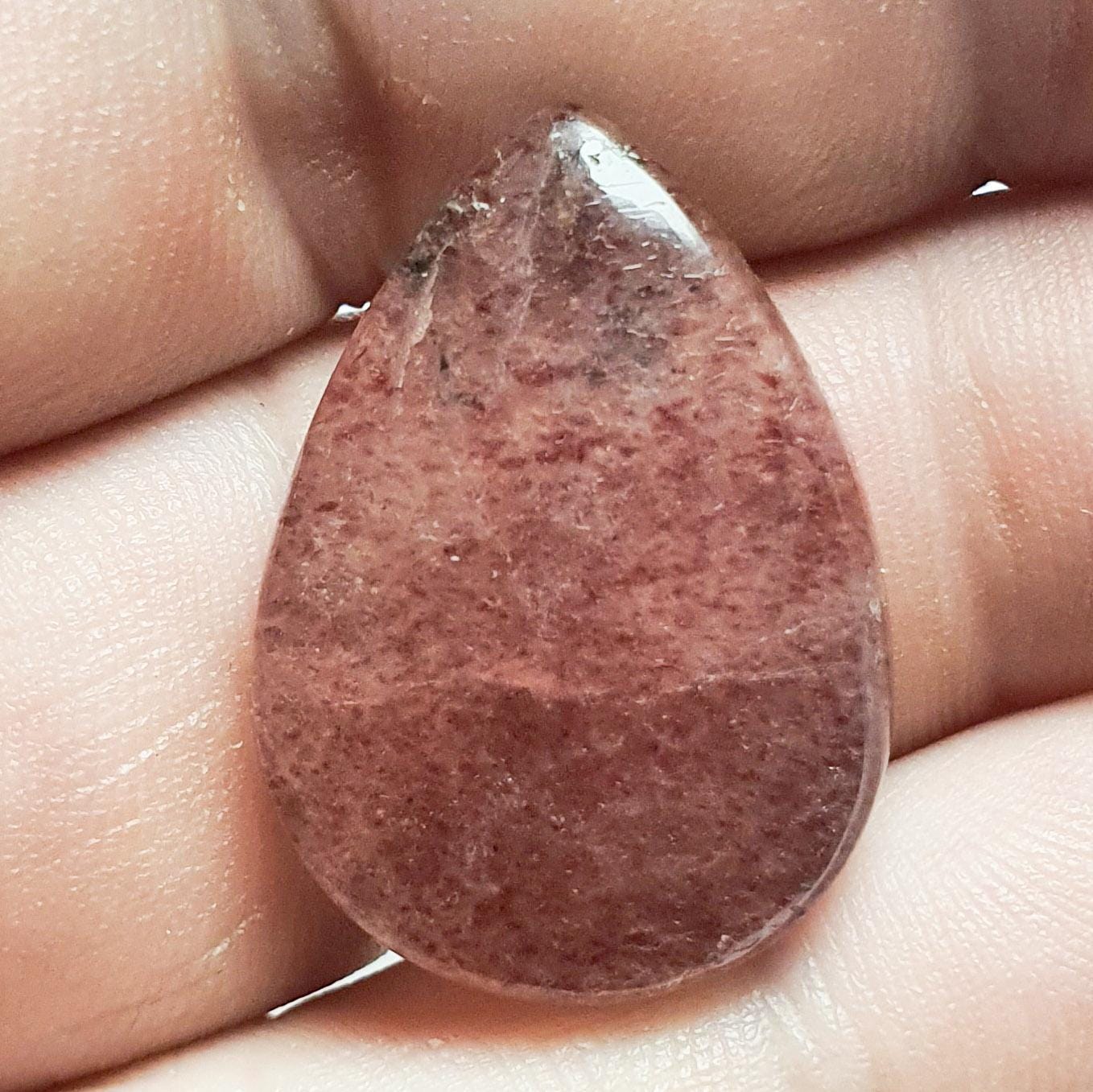 Cabochon quartz framboise