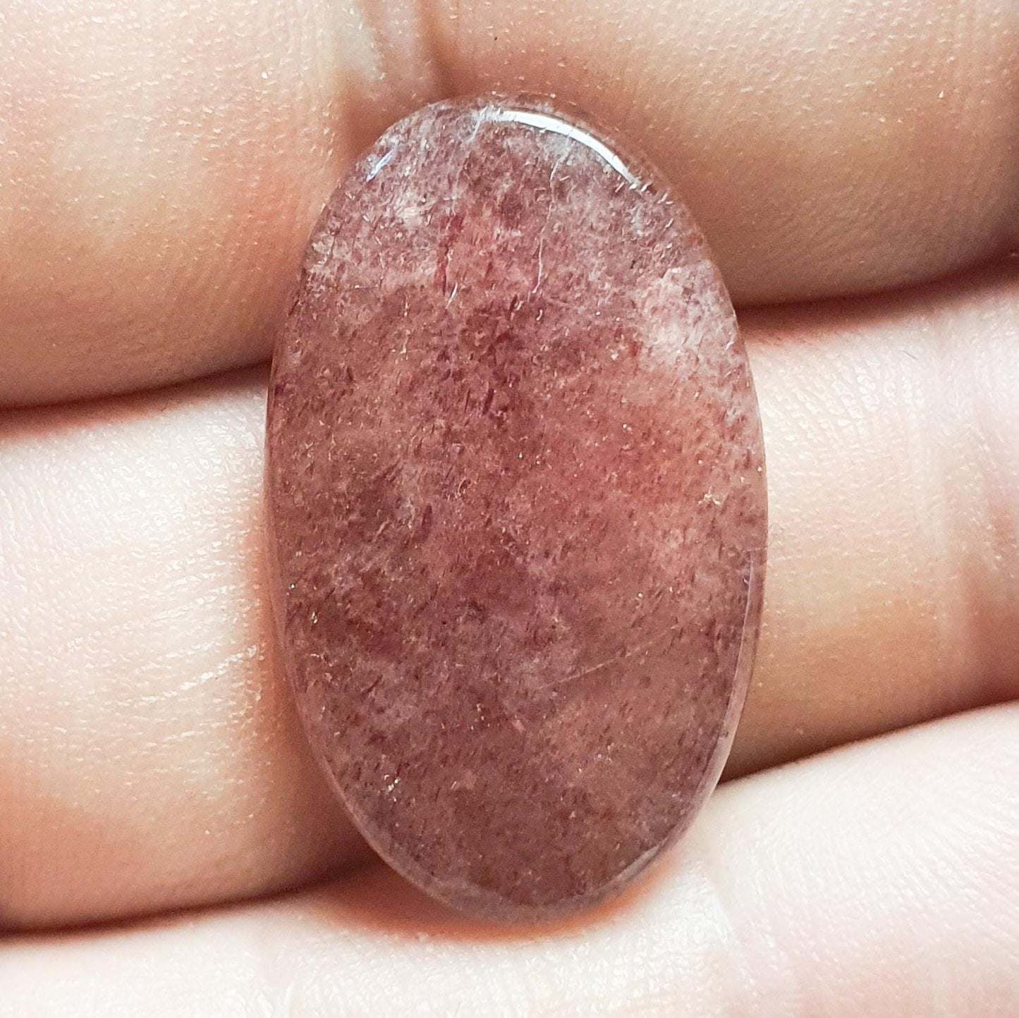 Cabochon quartz framboise