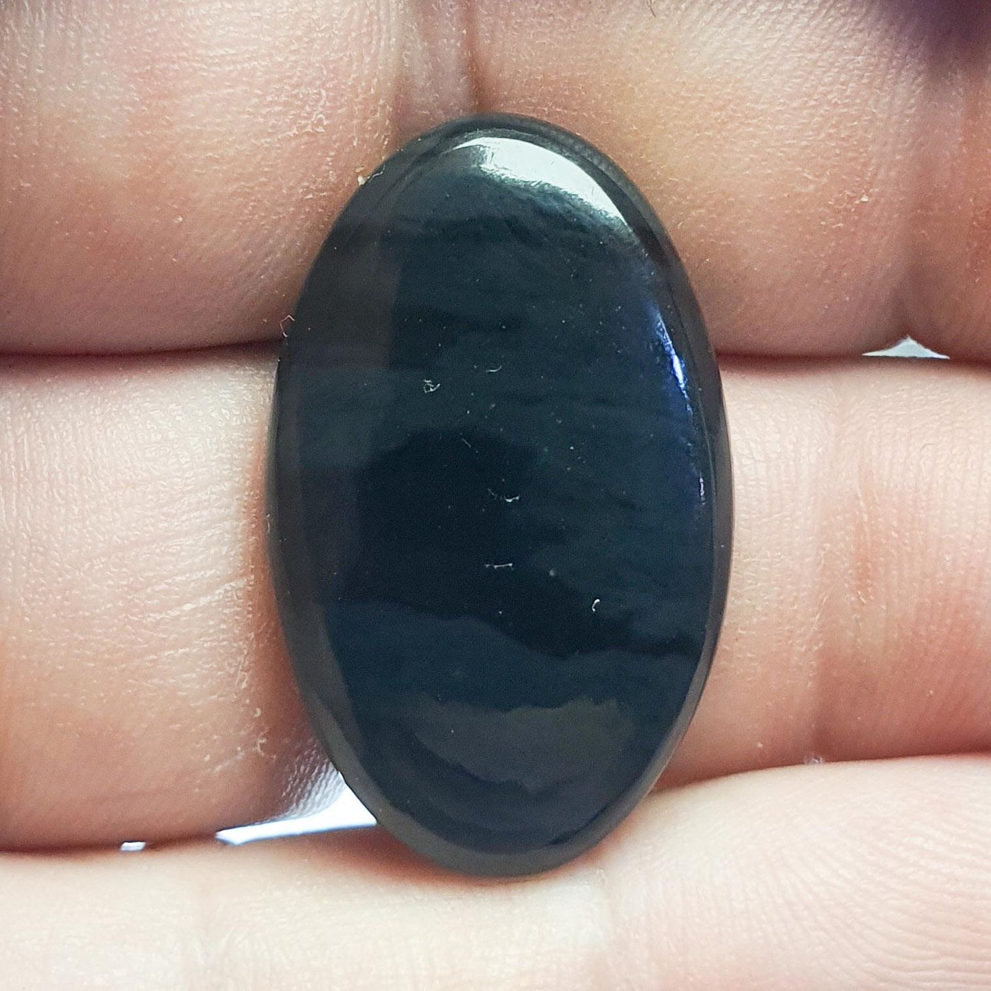 Obsidian-Mitternachtsspitze-Silber-Cabochon