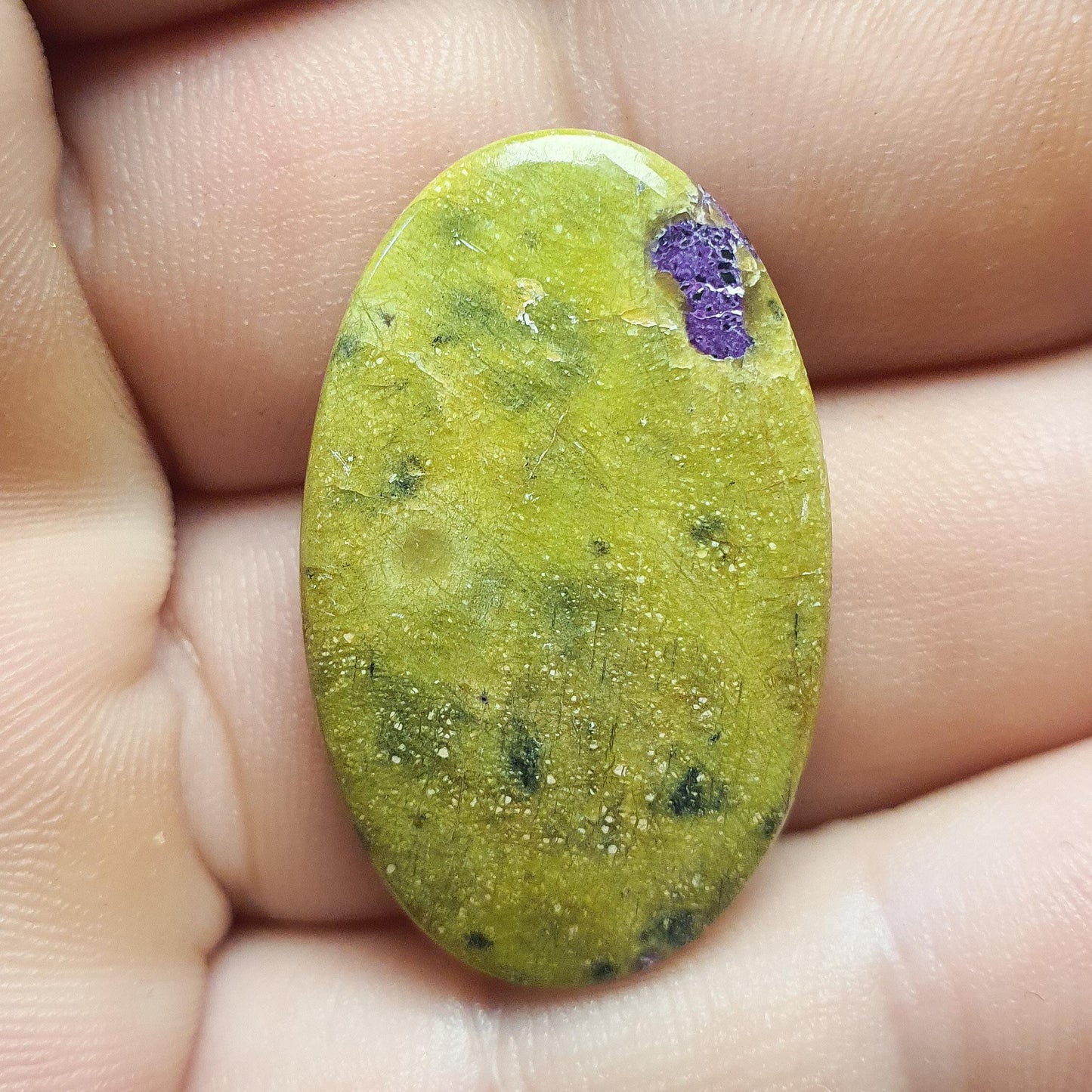 Serpentine stichtite cabochon