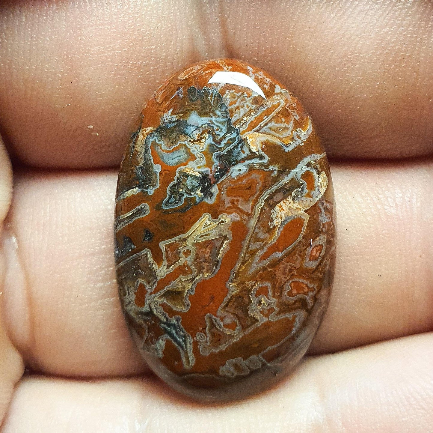 Cabochon agate de saphoz