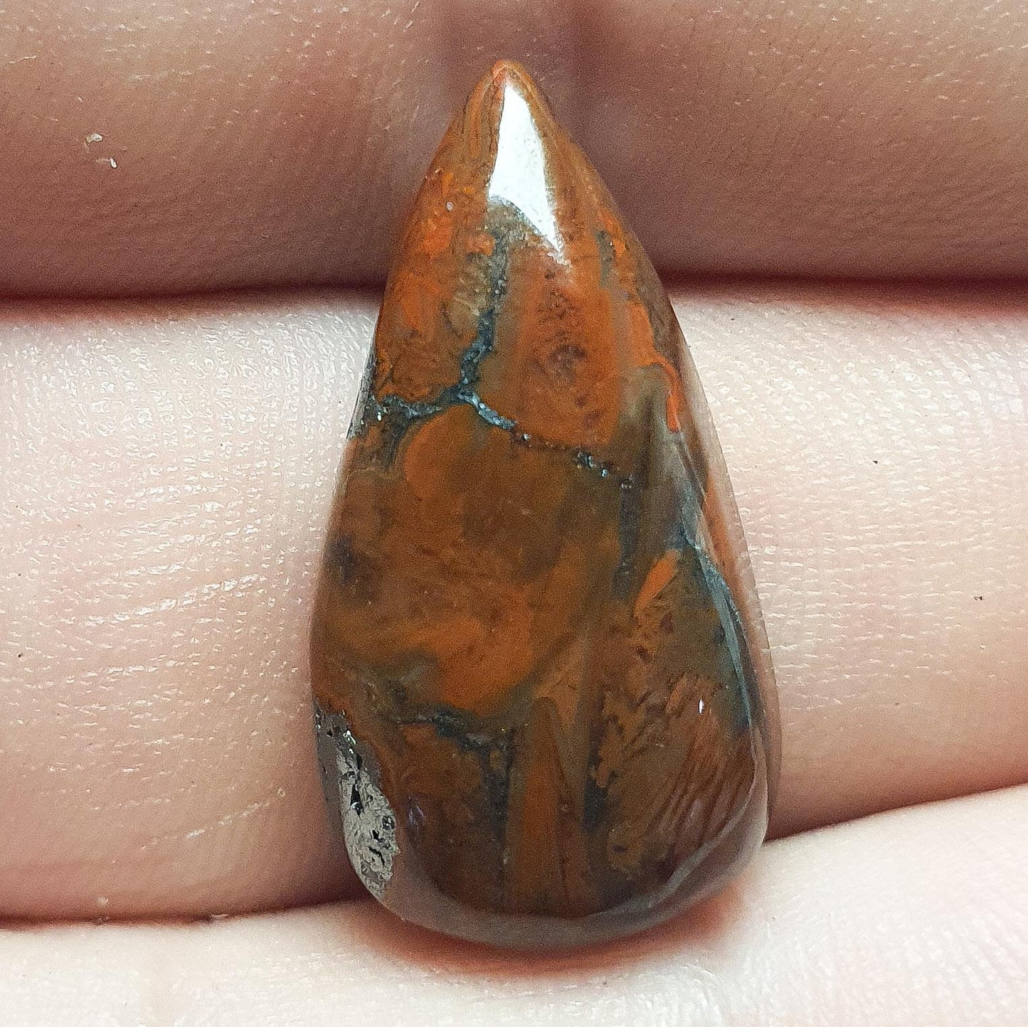 Cabochon agate de saphoz à  inclusion hématite