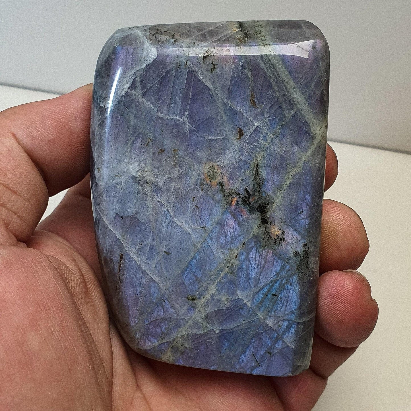 Labradorite forme libre polie