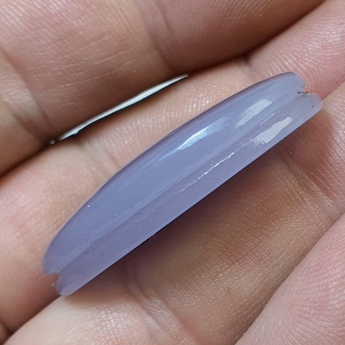 Grooved Yttrium Fluorite Cabochon