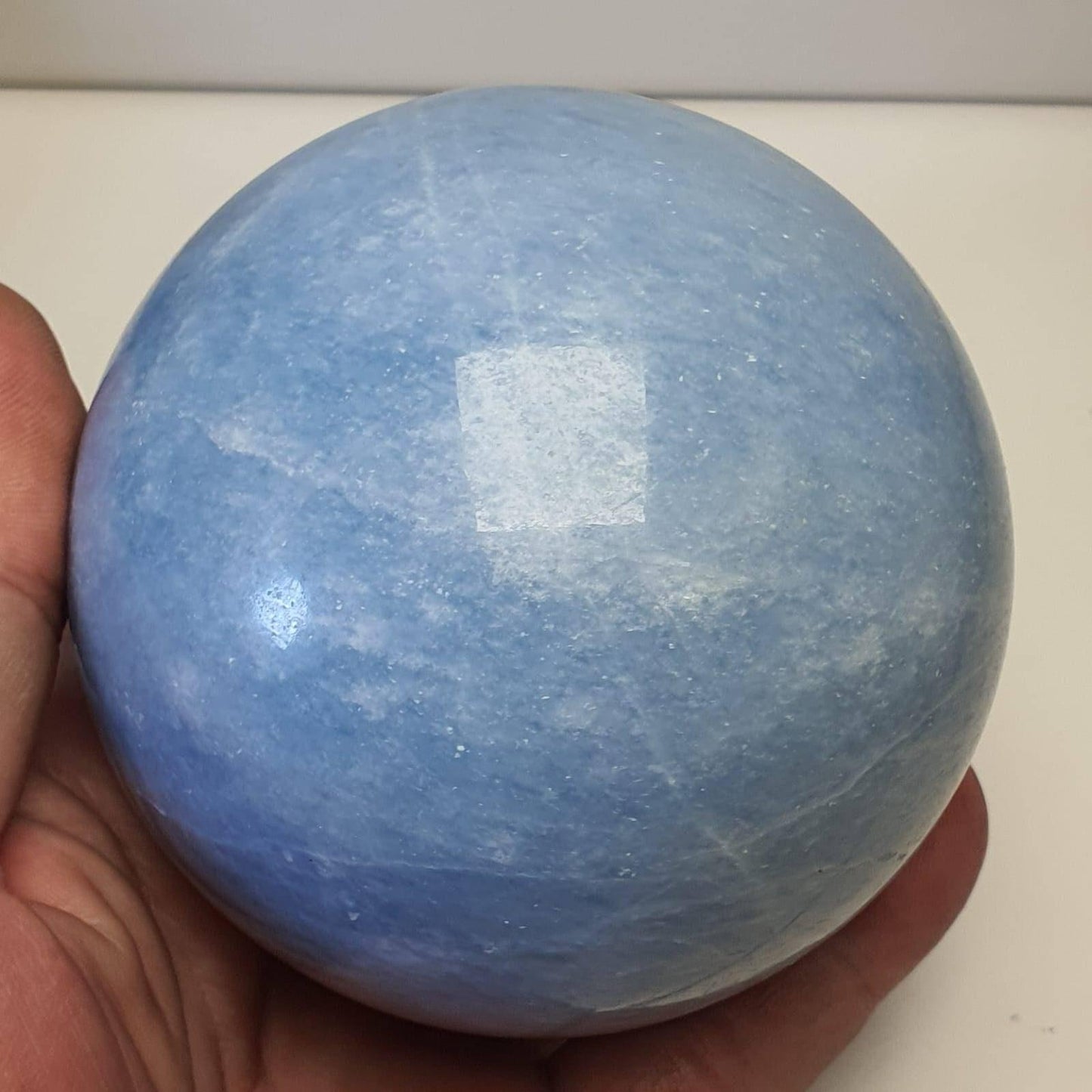 Sphère calcite bleue