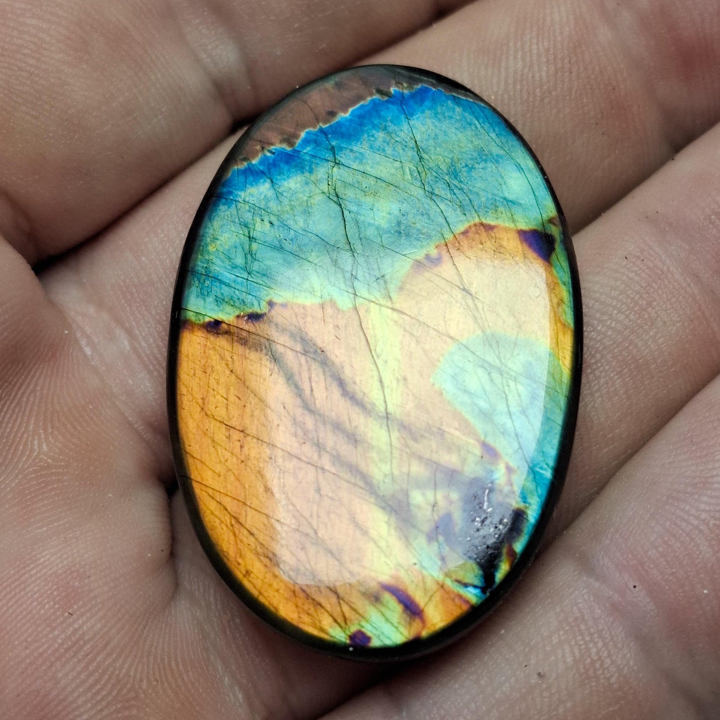 Cabochon spectrolite de yläama finlande