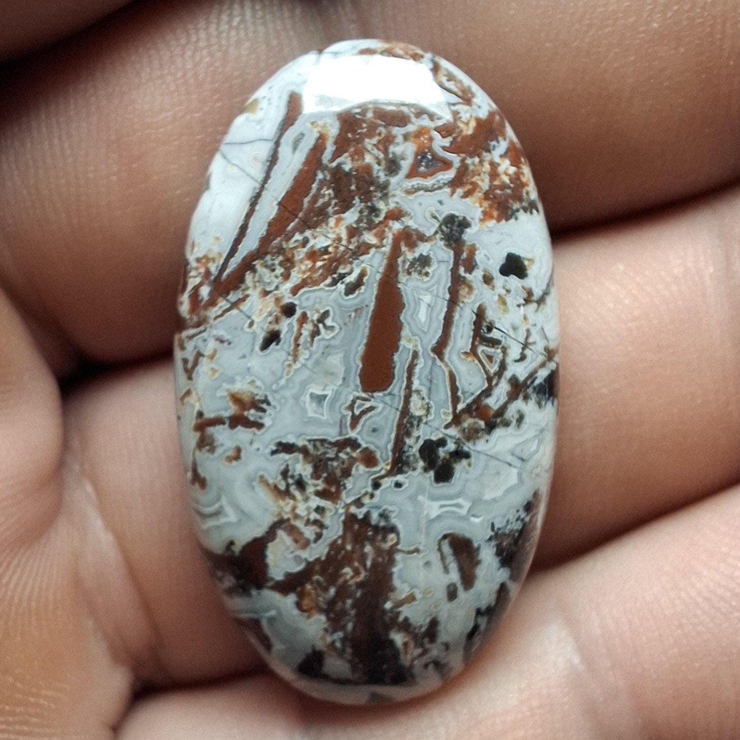 Cabochon agate de saphoz