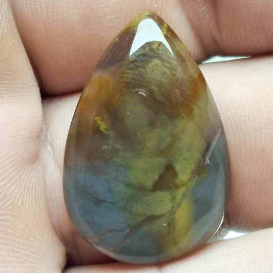 Cabochon agate pourpre