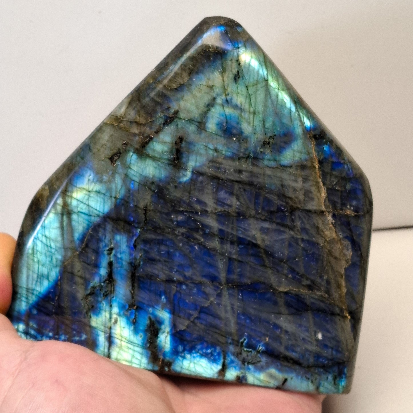 Labradorite forme libre polie