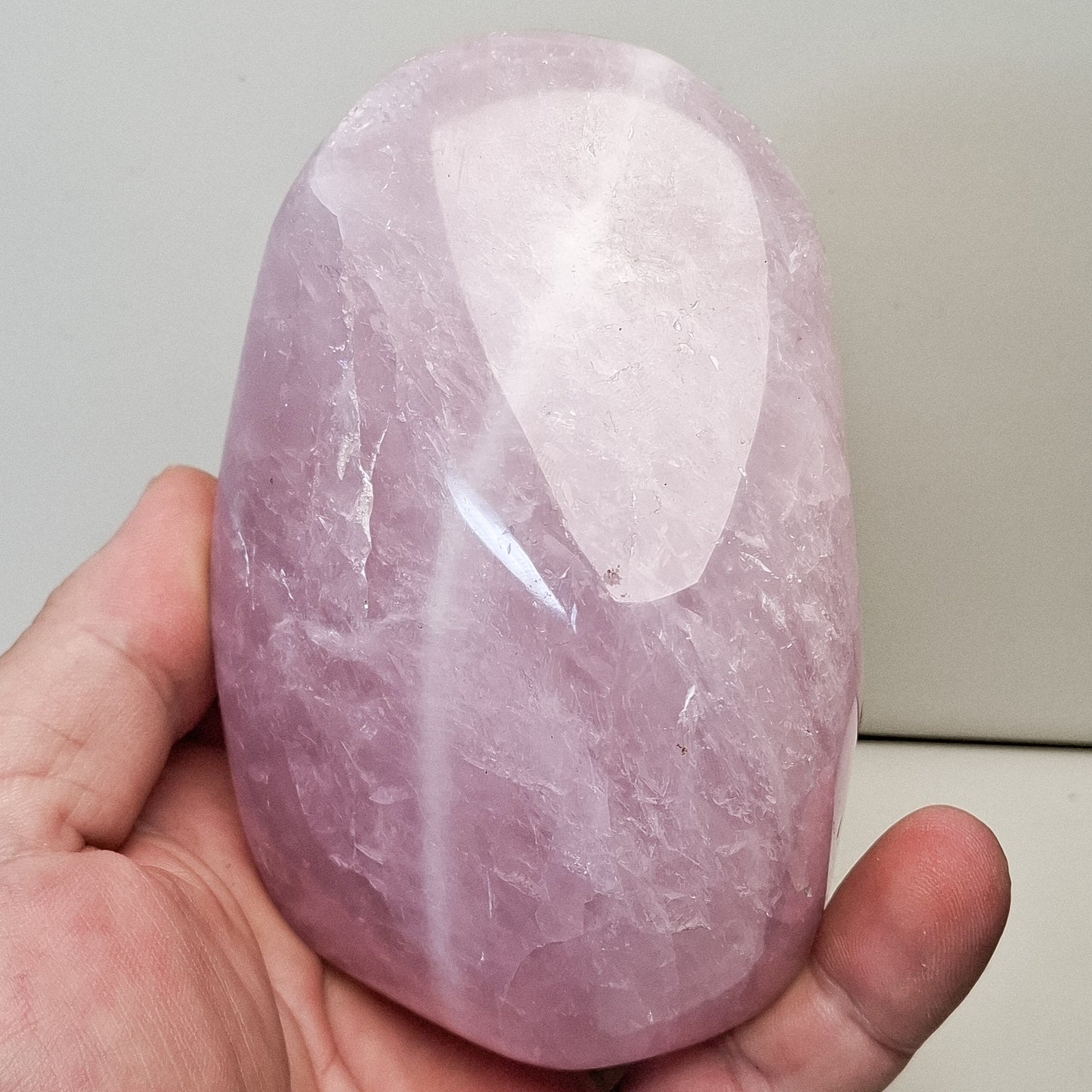 Quartz Rose forme libre polie