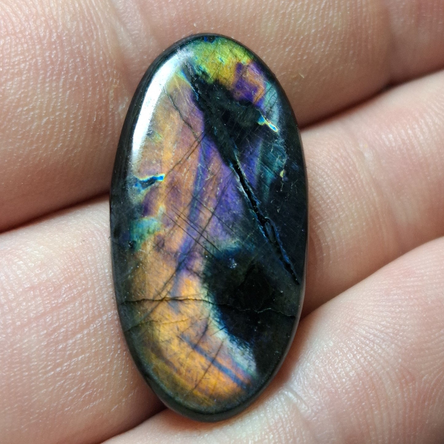 Cabochon spectrolite de yläama finlande