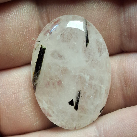 Cabochon Quartz à inclusion Tourmaline