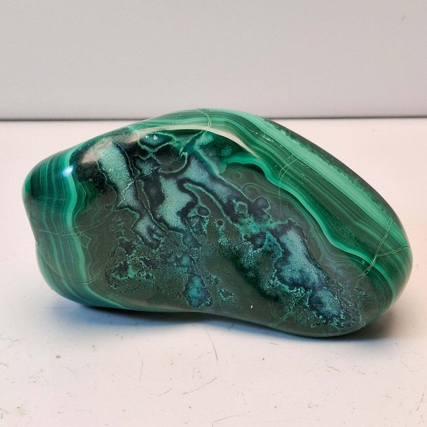 Malachite forme libre polie