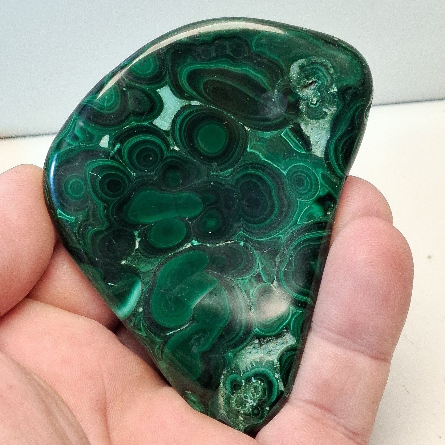 Malachite forme libre polie