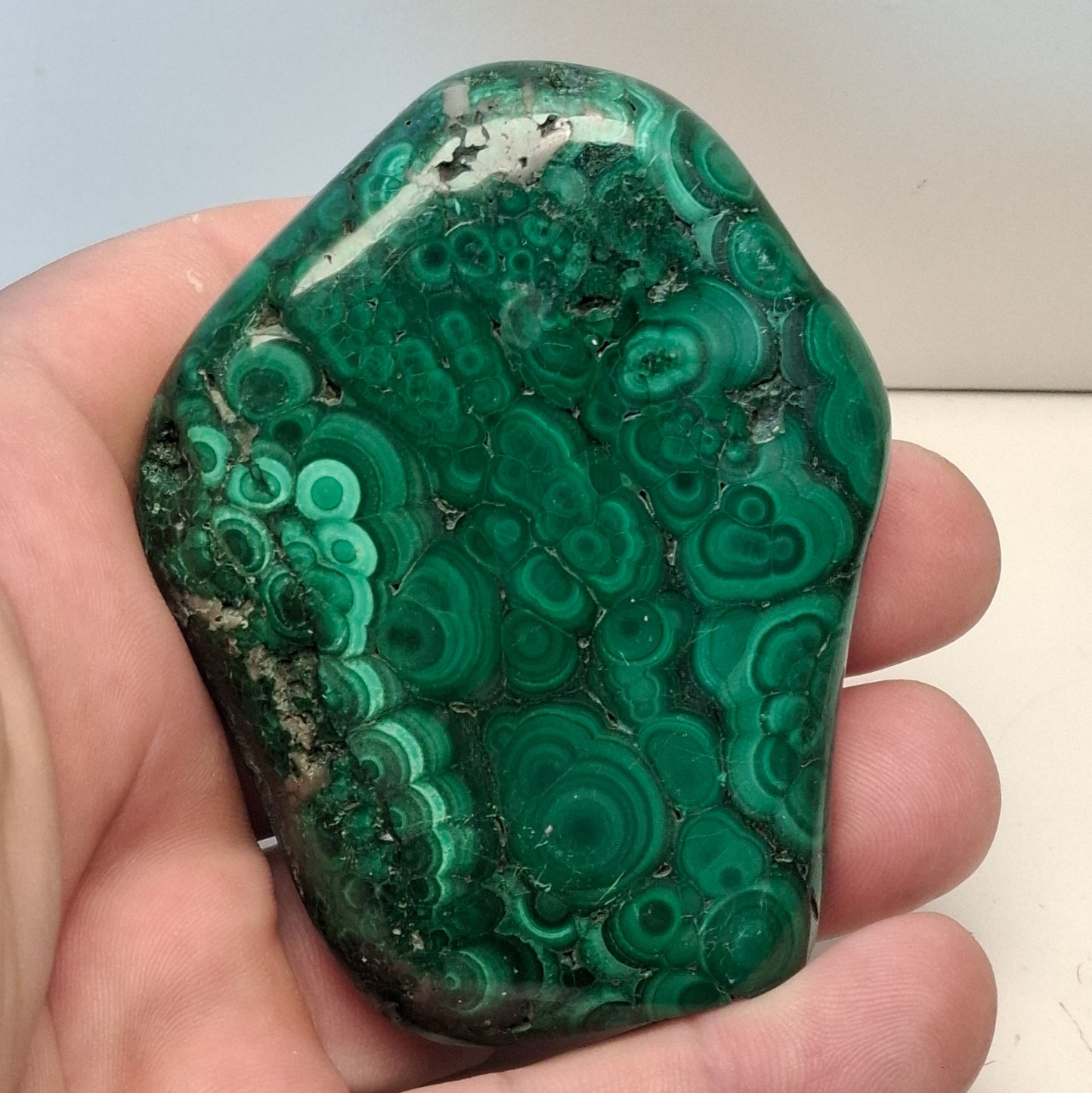 Malachite forme libre polie