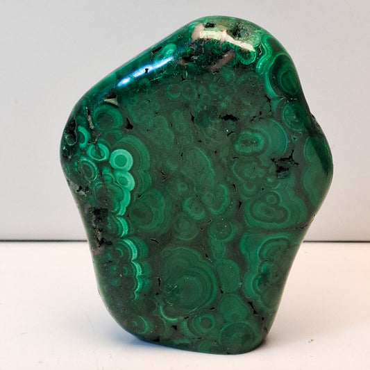 Malachite forme libre polie