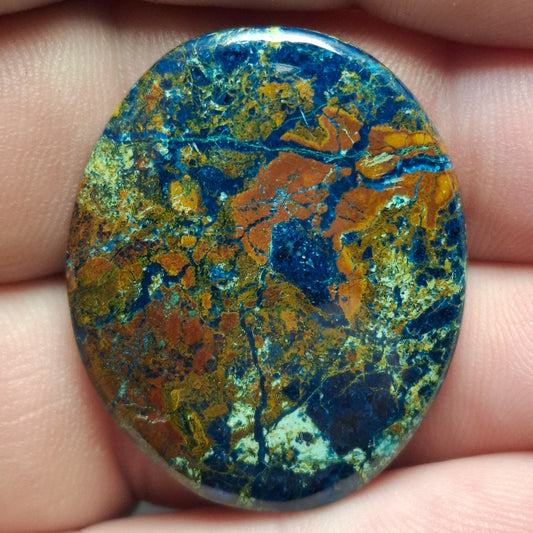 Cabochon Azurite Cuprite