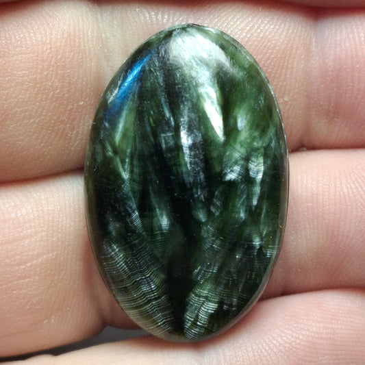 Cabochon Seraphinite Rainurée