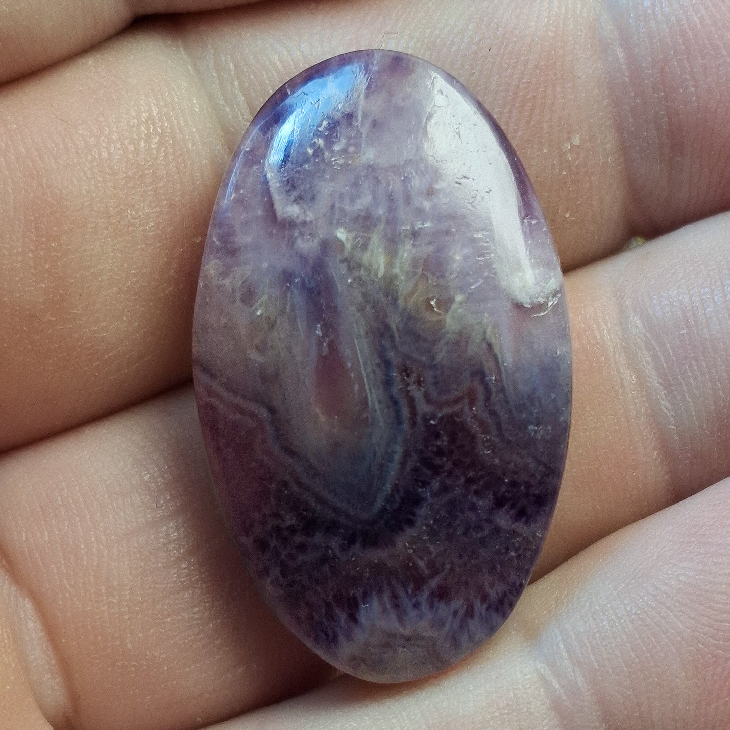 Cabochon Agate de Chatelperron rainurée