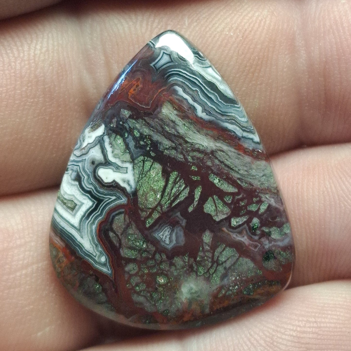 Cabochon Agate Crazy Lace