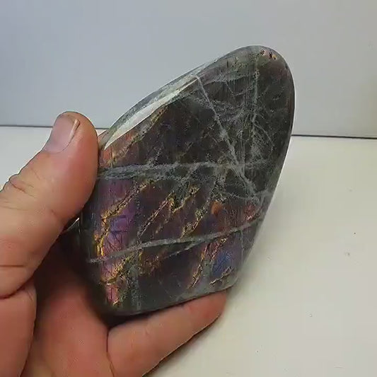 Labradorite forme libre polie