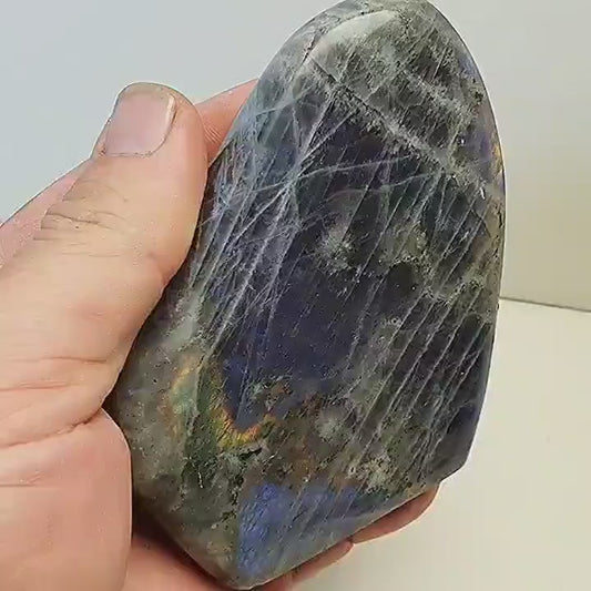 Labradorite forme libre polie