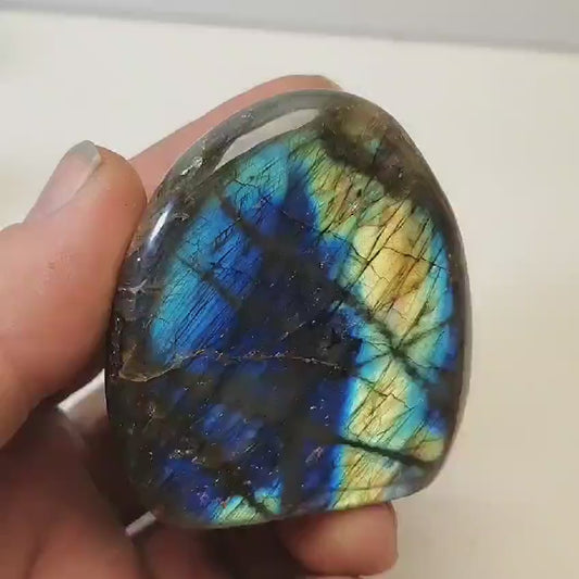 Labradorite forme libre polie